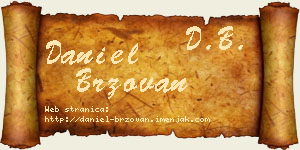 Daniel Brzovan vizit kartica